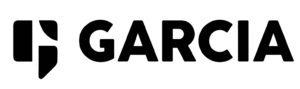 Garcia logo in black on a white background